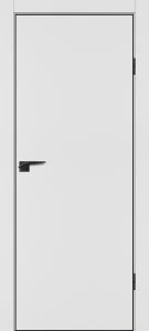 Межкомнатная дверь P-1 кромка ABS черная c 4-х ст. Белый матовый