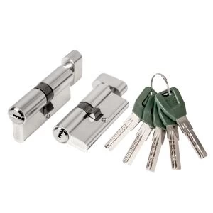 Цилиндровый механизм (A202/90) A2002Knob90(45+10+35) с вертушкой SN никель