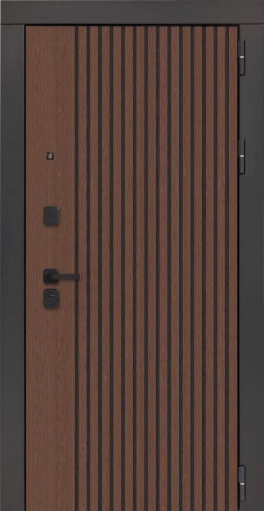 Входная дверь ДвериПРО Модель 3КЛ-1106 ФЛ-25 Веллуто бьянко DPRO226540 внешняя сторона