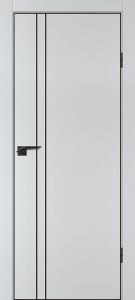 Межкомнатная дверь P-20  черный молдинг PET,  кромка ABS черная c 4-х ст. Сапфир матовый