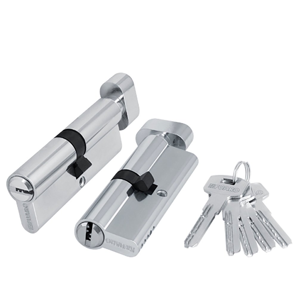 Фото Цилиндровый механизм (200 ZM/110) 2000ZMKnob110(45+10+55) CP хром 5Key с вертушкой