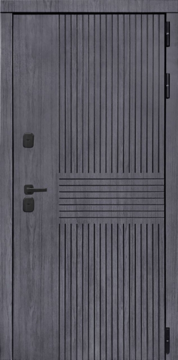Входная дверь Берген Д-19 (16мм, Грецкий орех + черная патина винорит) внешняя сторона